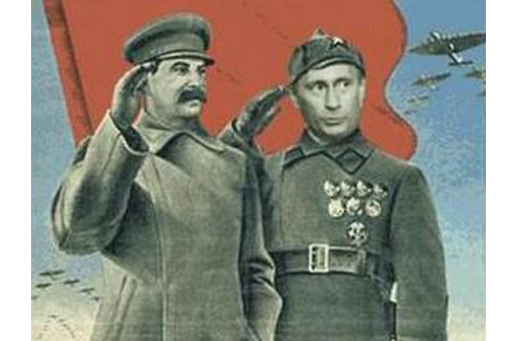 Der russische Kriegspräsident Putin setzt mit seinem antiukrainischen Krieg die stalinistische Vernichtungspolitik fort. Foto: blog-der-republik.de