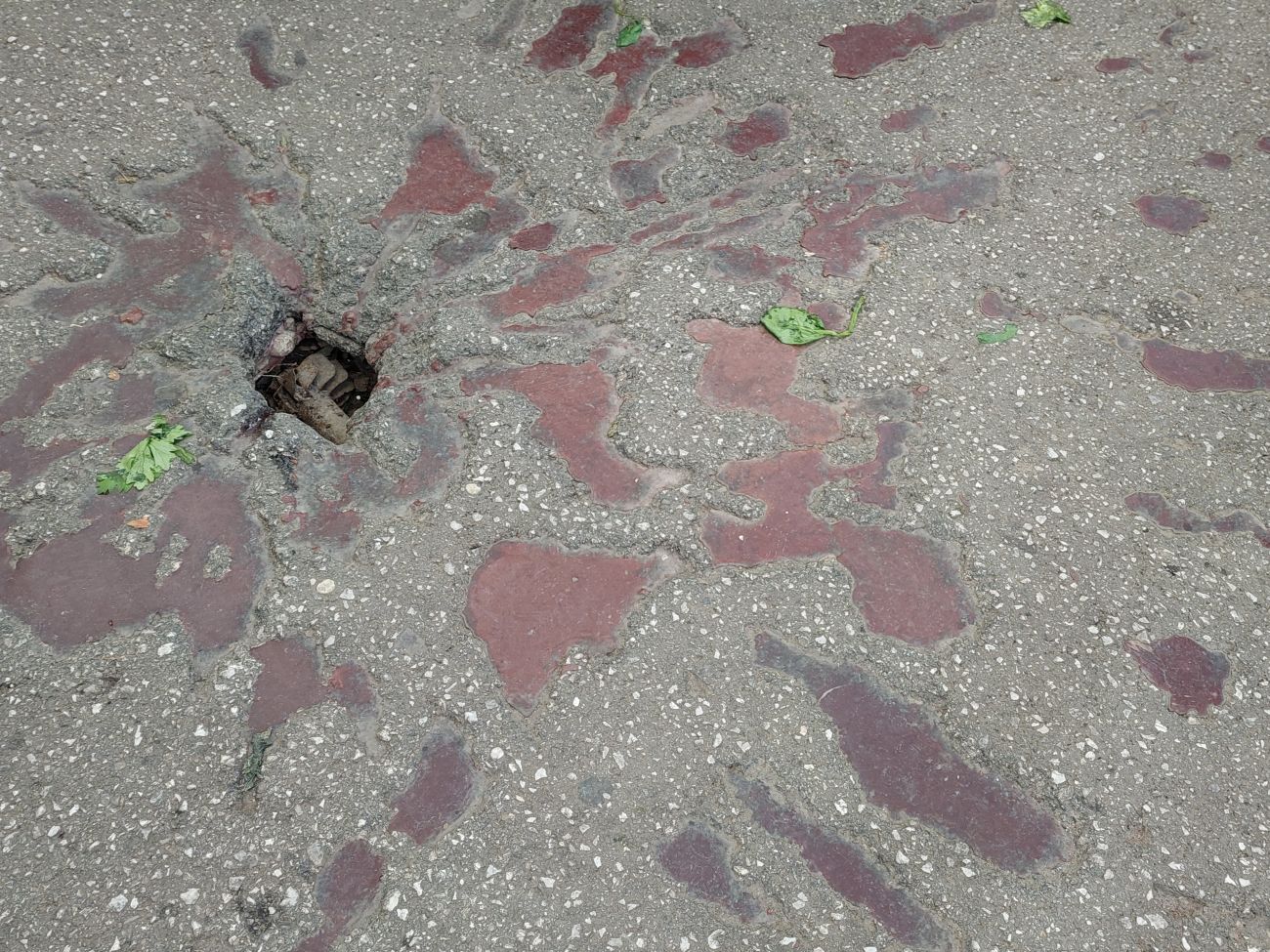 Rosen von Sarajevo (bosnisch Sarajevske ruže) nennt man eine bestimmte Form von Gedenkstätten im Straßenbild Sarajevos. Foto: Mauro di Vieste / GfbV